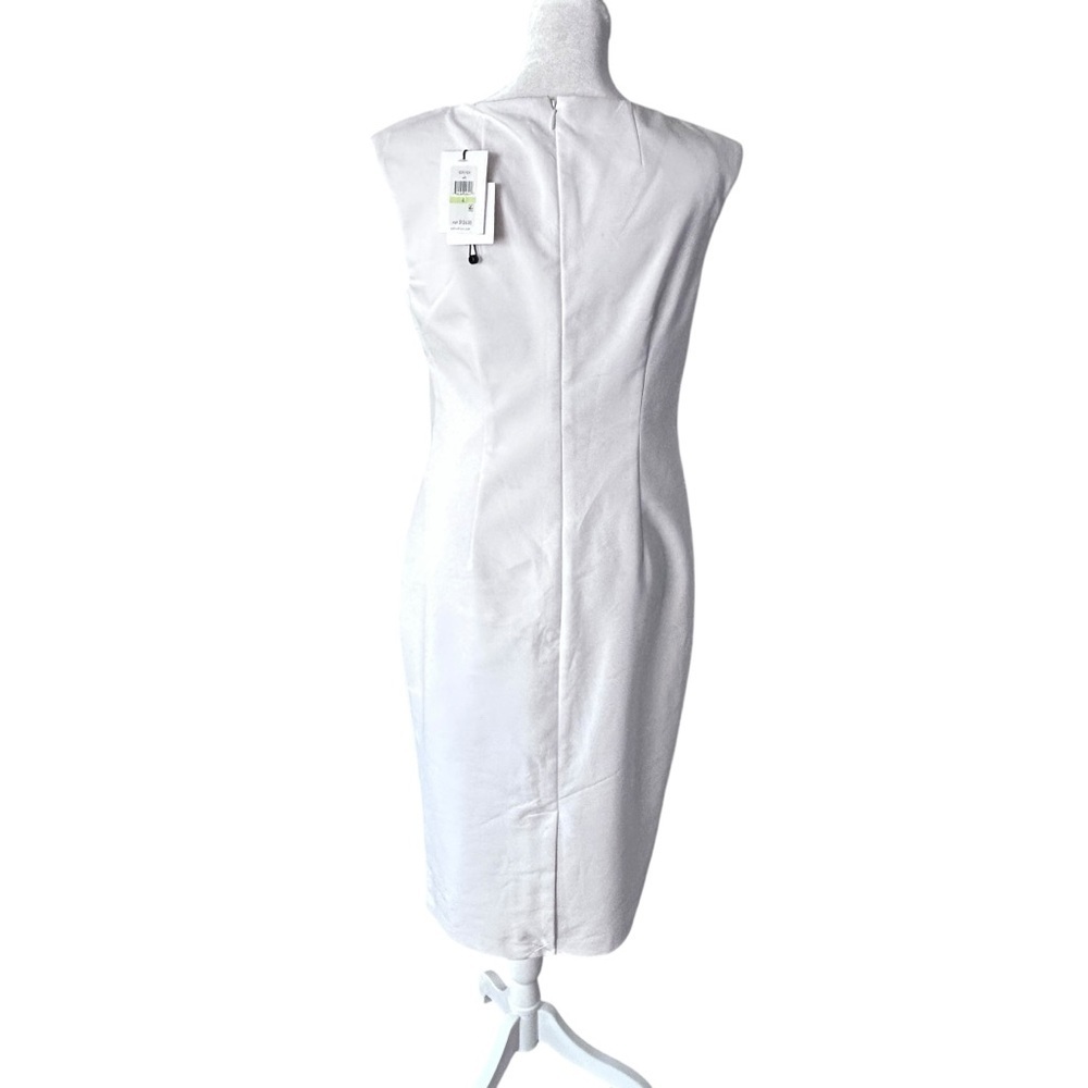 Calvin Klein White Sleeveless Shift Dress - Picture 4 of 11